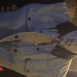 Joe’s denim real leather shirt or a jacket